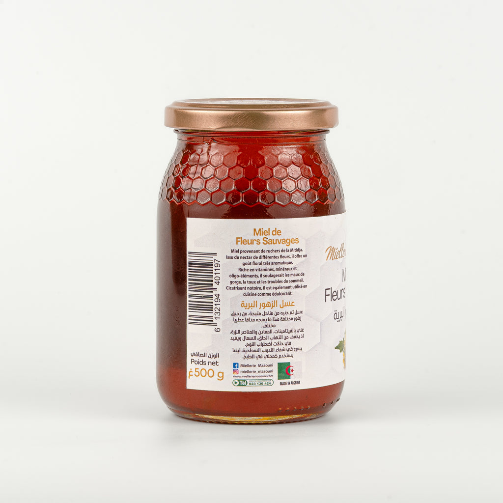 Miel de Fleurs Sauvages récolté dans les ruchers de la Mitidja