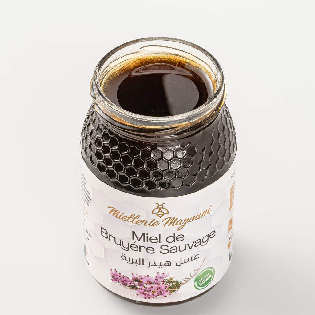 Pot de Miel de Bruyère Sauvage pur – Miellerie Mazouni