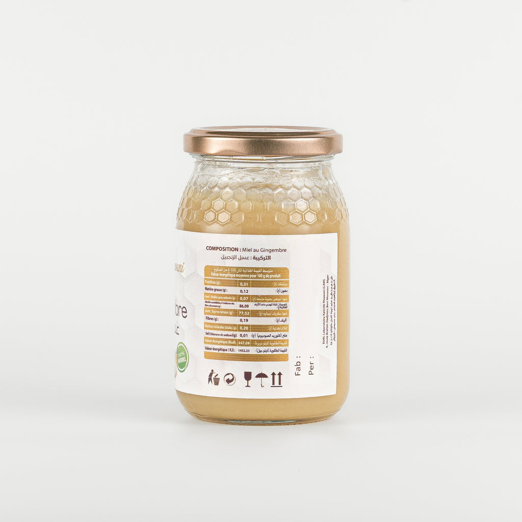 Miel au Gingembre, goût chaud et épicé