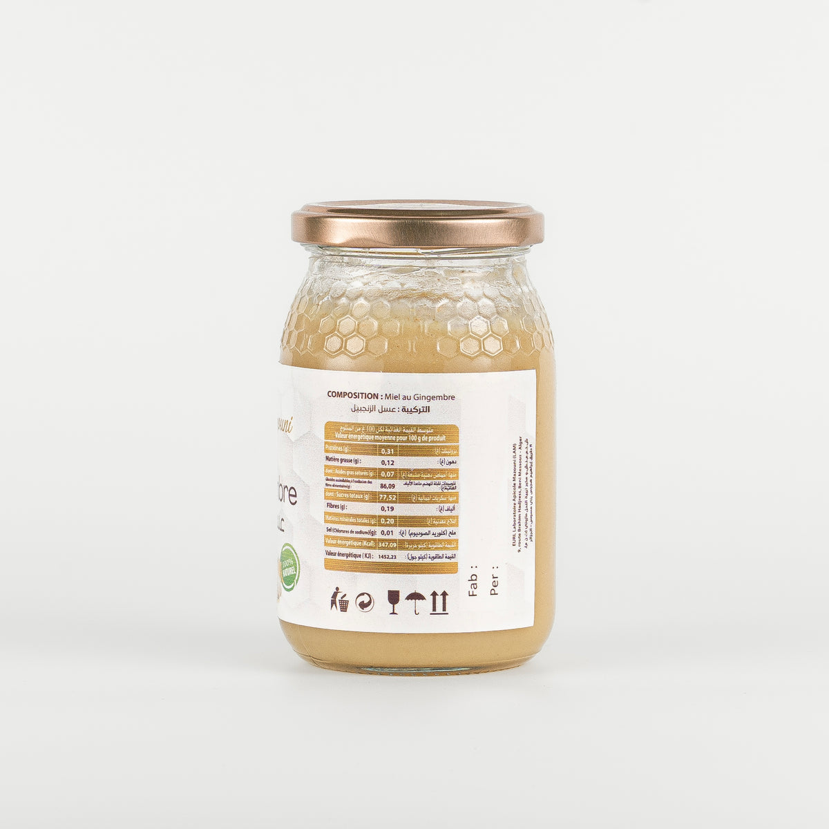 Miel au Gingembre, goût chaud et épicé