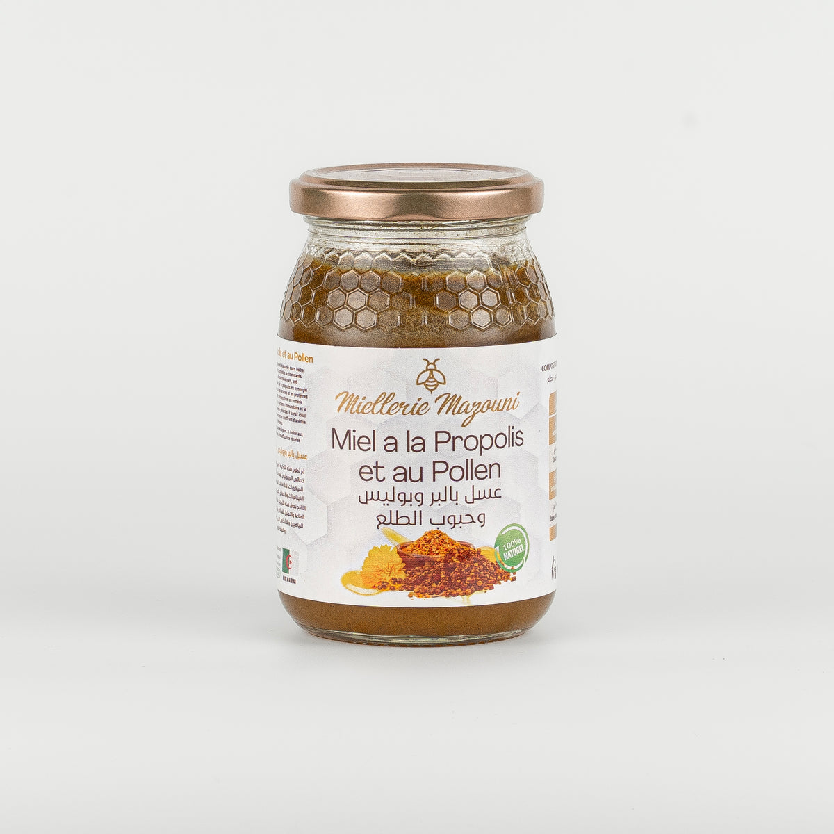 Pot de Miel à la Propolis et au Pollen – Miellerie Mazouni