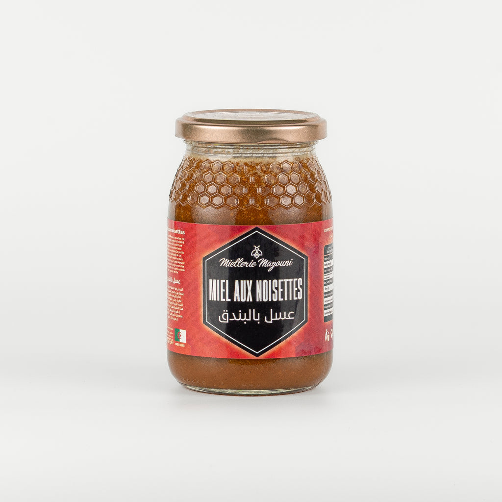 Pot de Miel aux Noisettes – Miellerie Mazouni