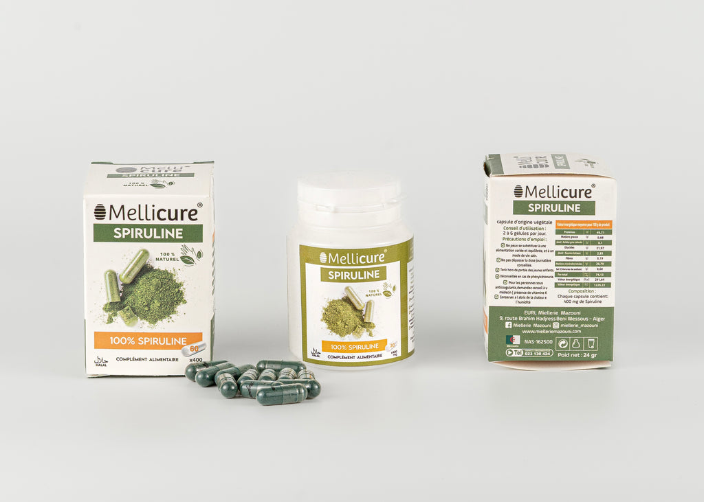 Gélules de Spiruline – Miellerie Mazouni
