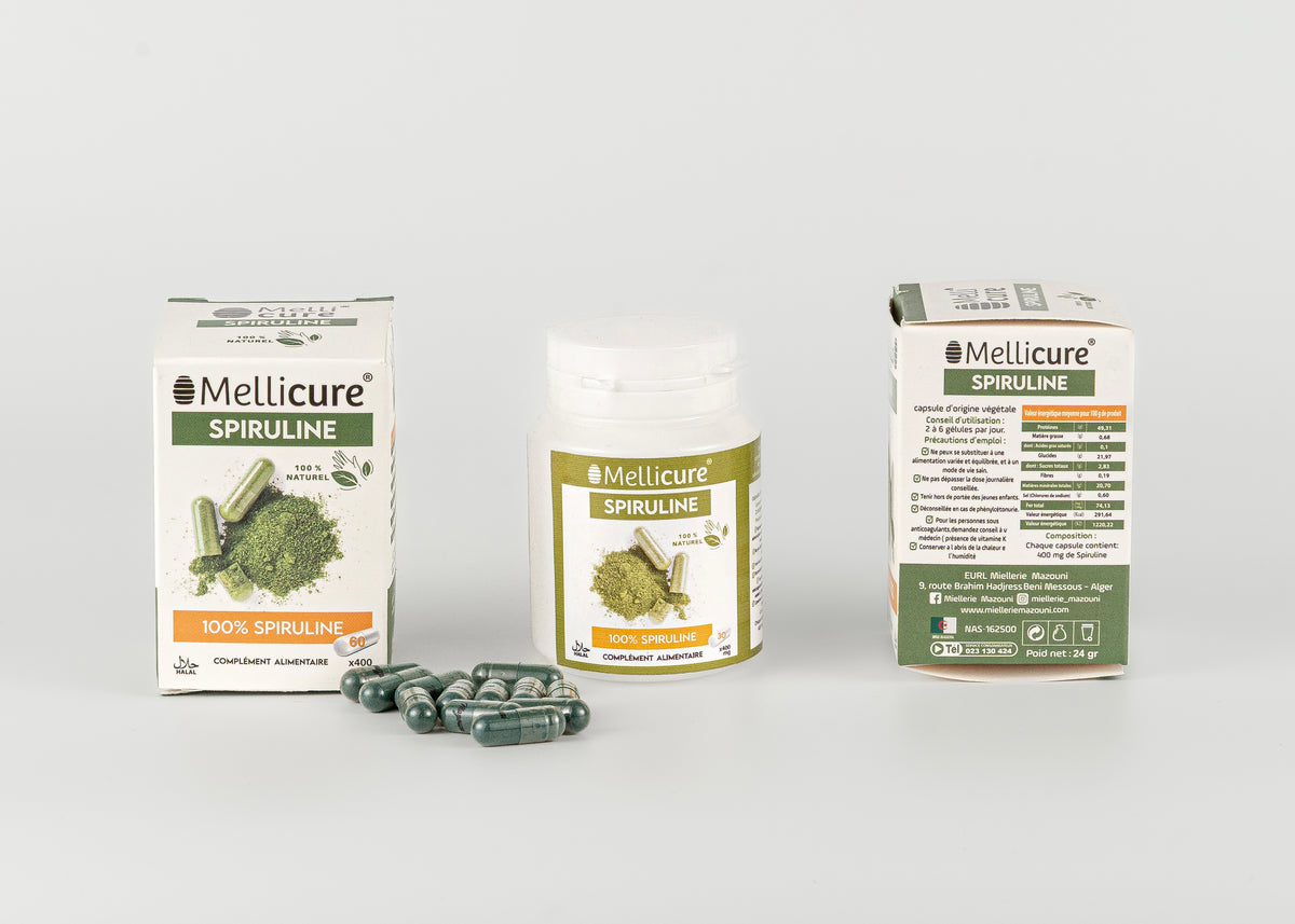 Gélules de Spiruline – Miellerie Mazouni