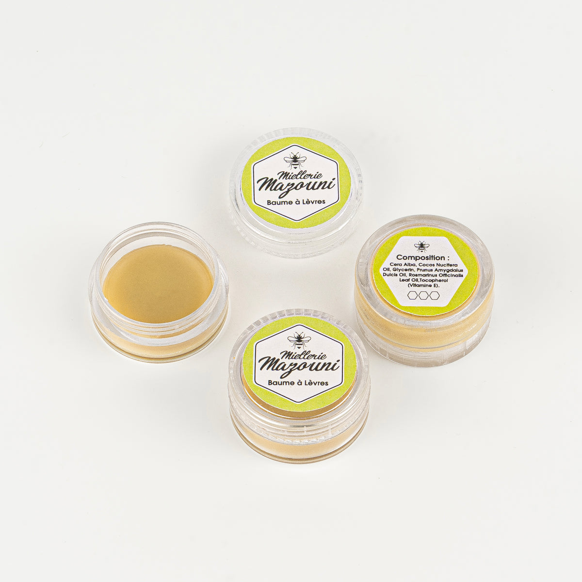 Baume à Lèvres naturel – Miellerie Mazouni, cire d'abeille et huiles végétales