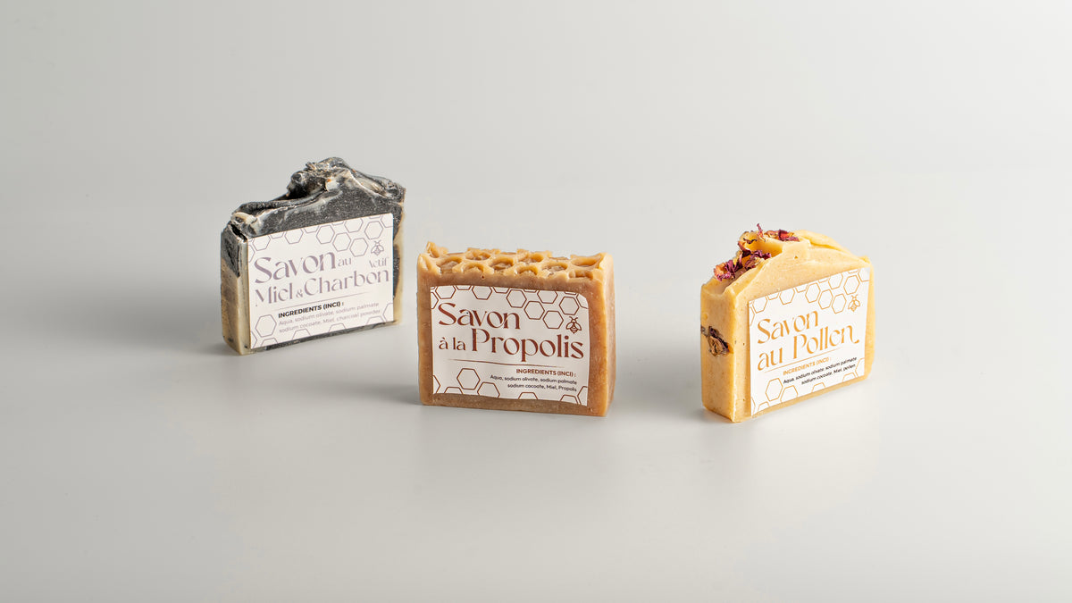 Savon Solide miel & charbon, nettoyage en profondeur