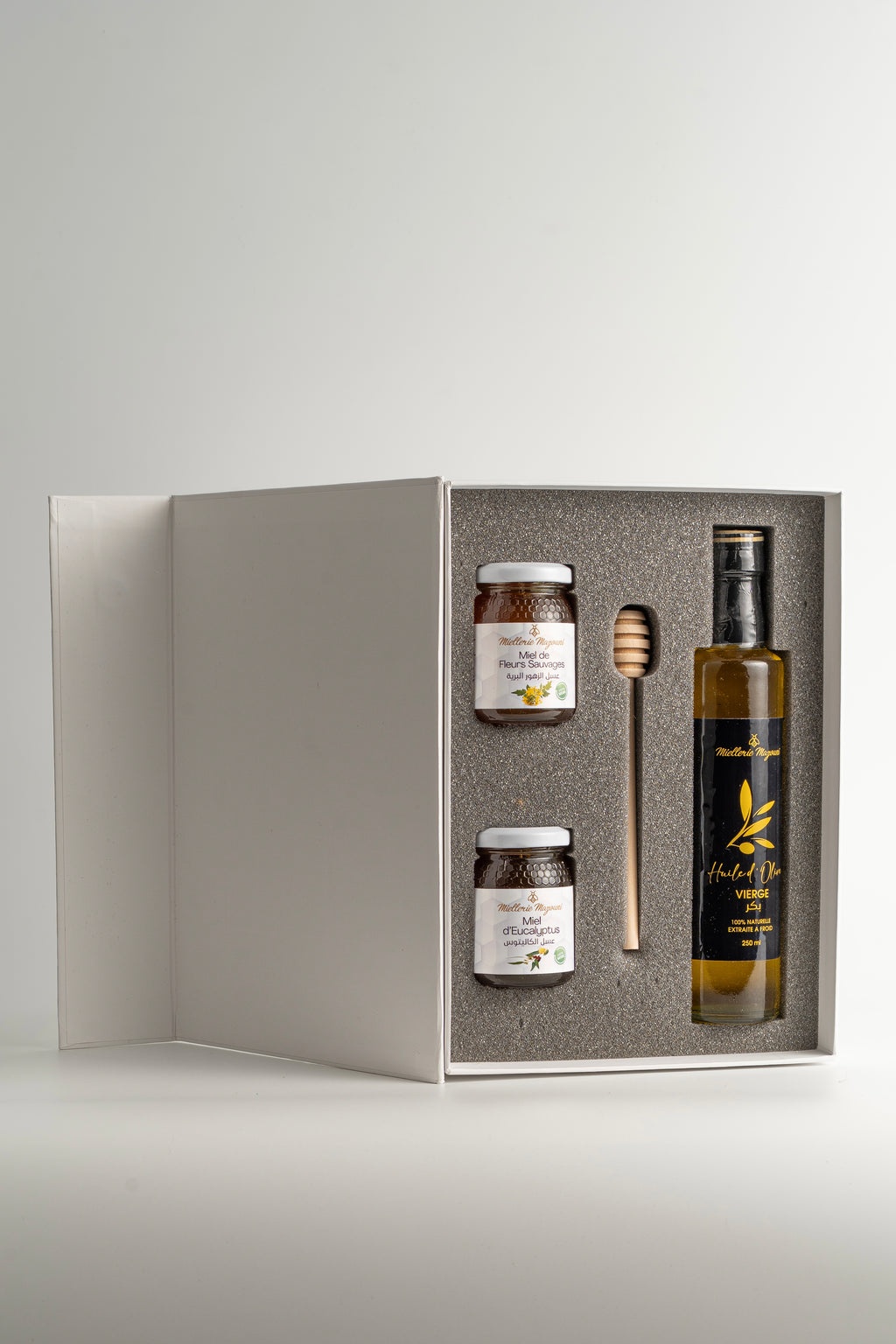 Coffret 2 Miels + Huile d'Olive – Miellerie Mazouni